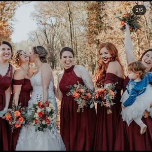 Azazie Haden Bridesmaid Dress Merlot